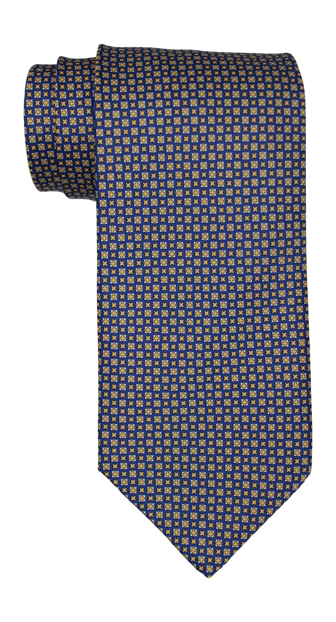 Stefano Ricci Satin Navy Neat Geometric Tie