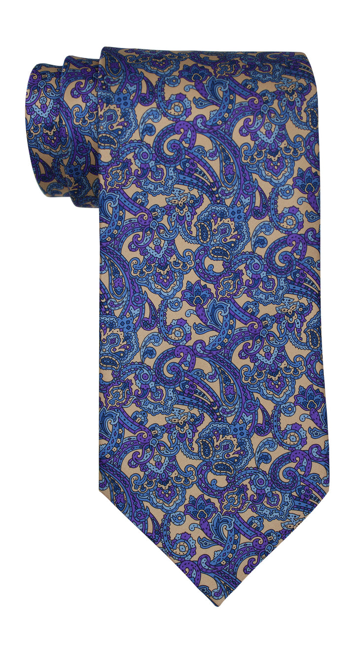 Stefano Ricci Luxury Collection Satin Multicolor Paisley Tie