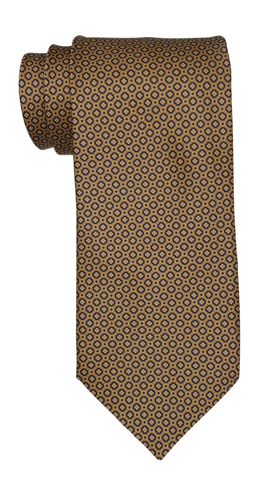 Stefano Ricci Luxury Collection Satin Yellow Neat Geometric Tie