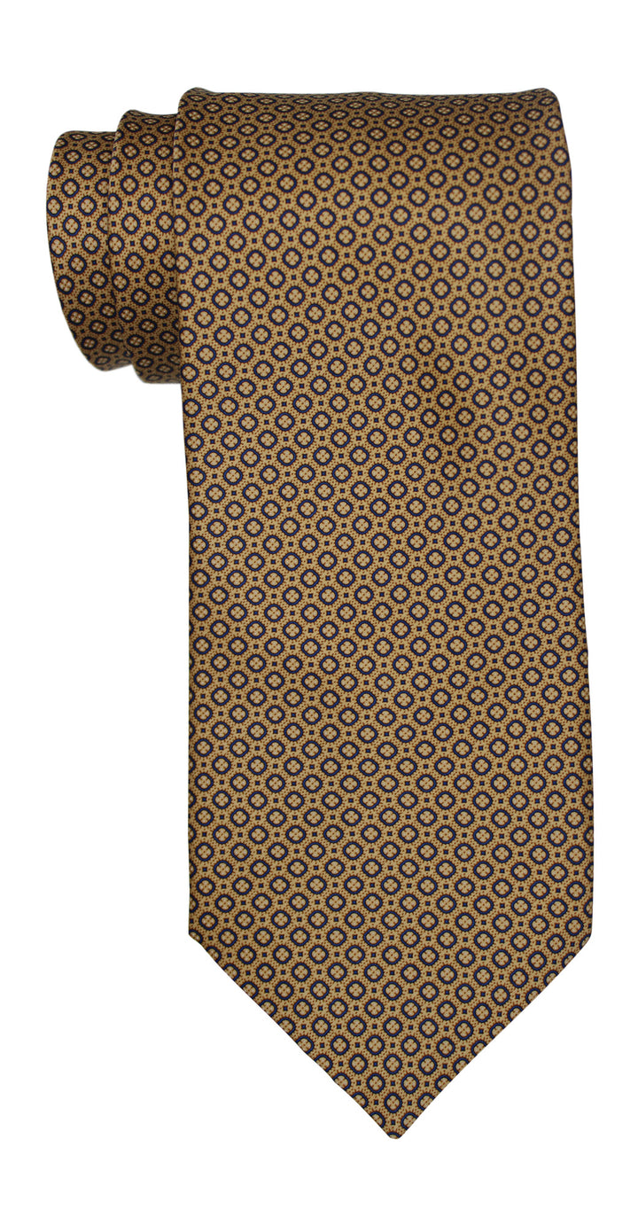 Stefano Ricci Luxury Collection Satin Yellow Neat Geometric Tie