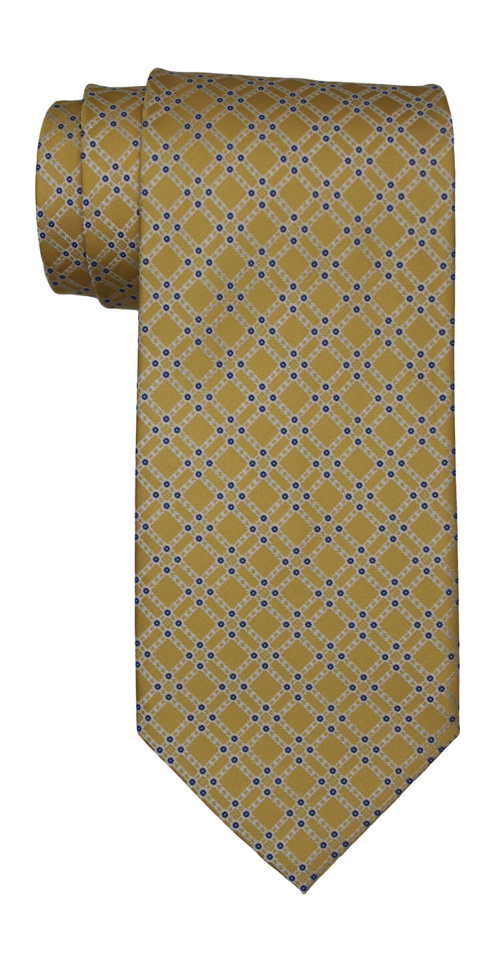 Stefano Ricci Luxury Collection Yellow Geometric Tie