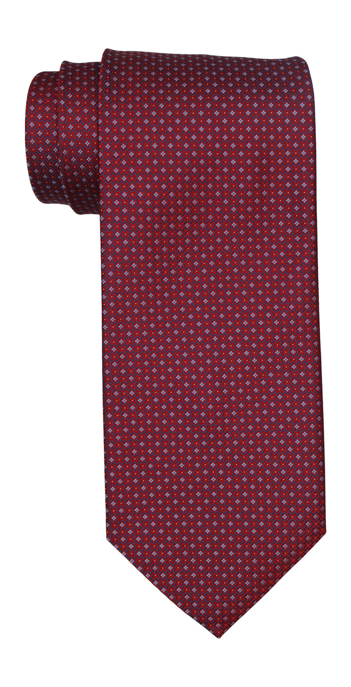 Stefano Ricci Luxury Collection Red Neat Geometric Tie