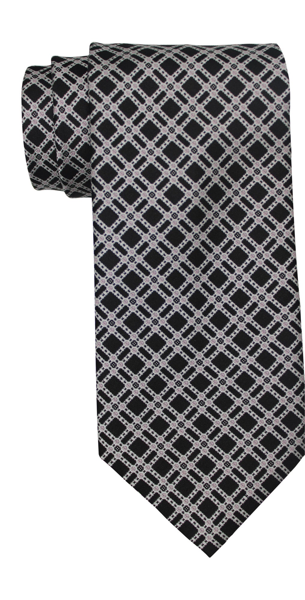 Stefano Ricci Luxury Collection Black Plaid Tie