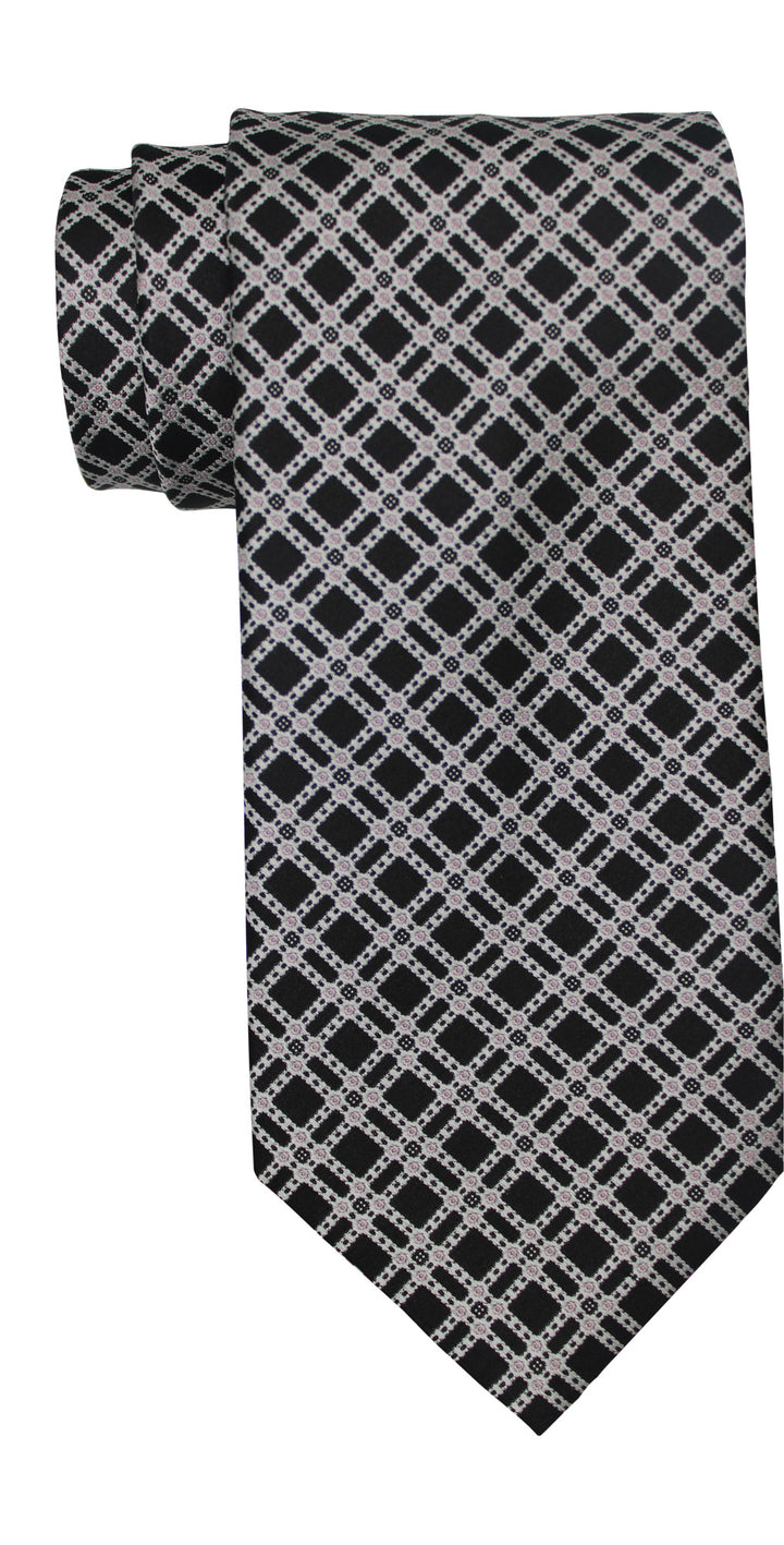 Stefano Ricci Luxury Collection Black Plaid Tie