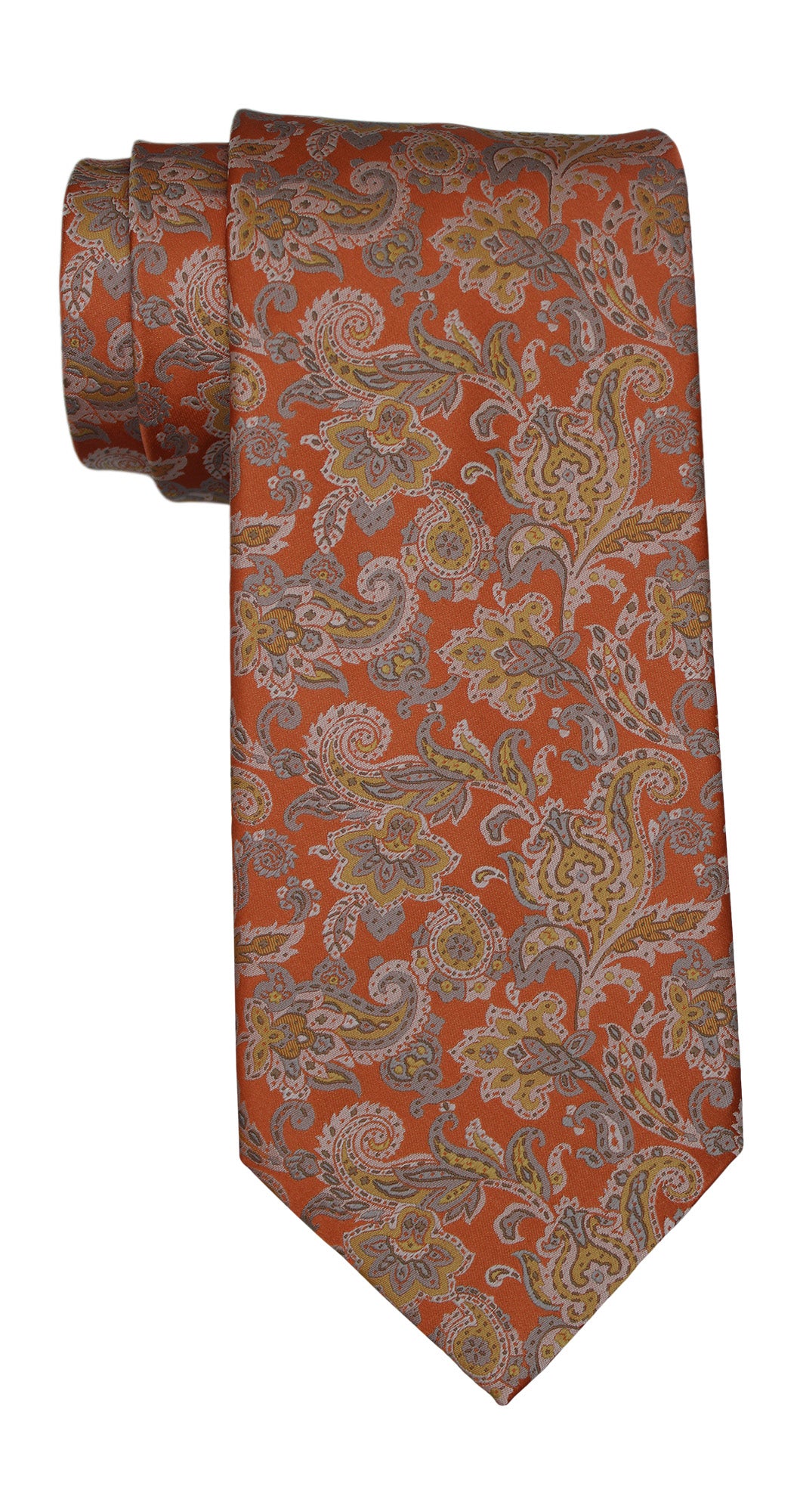 Stefano Ricci Luxury Collectino Orange Paisley Tie