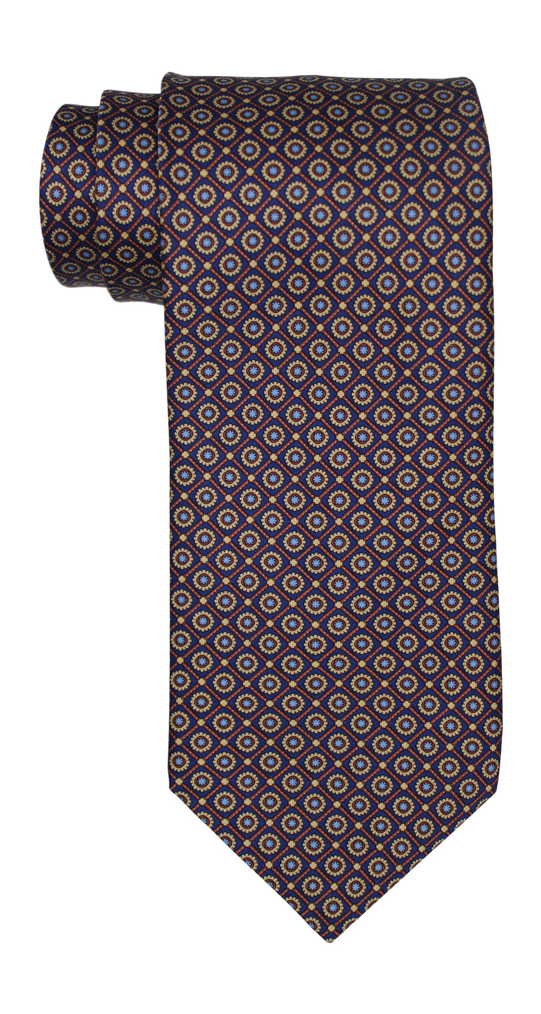 Stefano Ricci Luxury Collection Satin Navy Geometric Tie