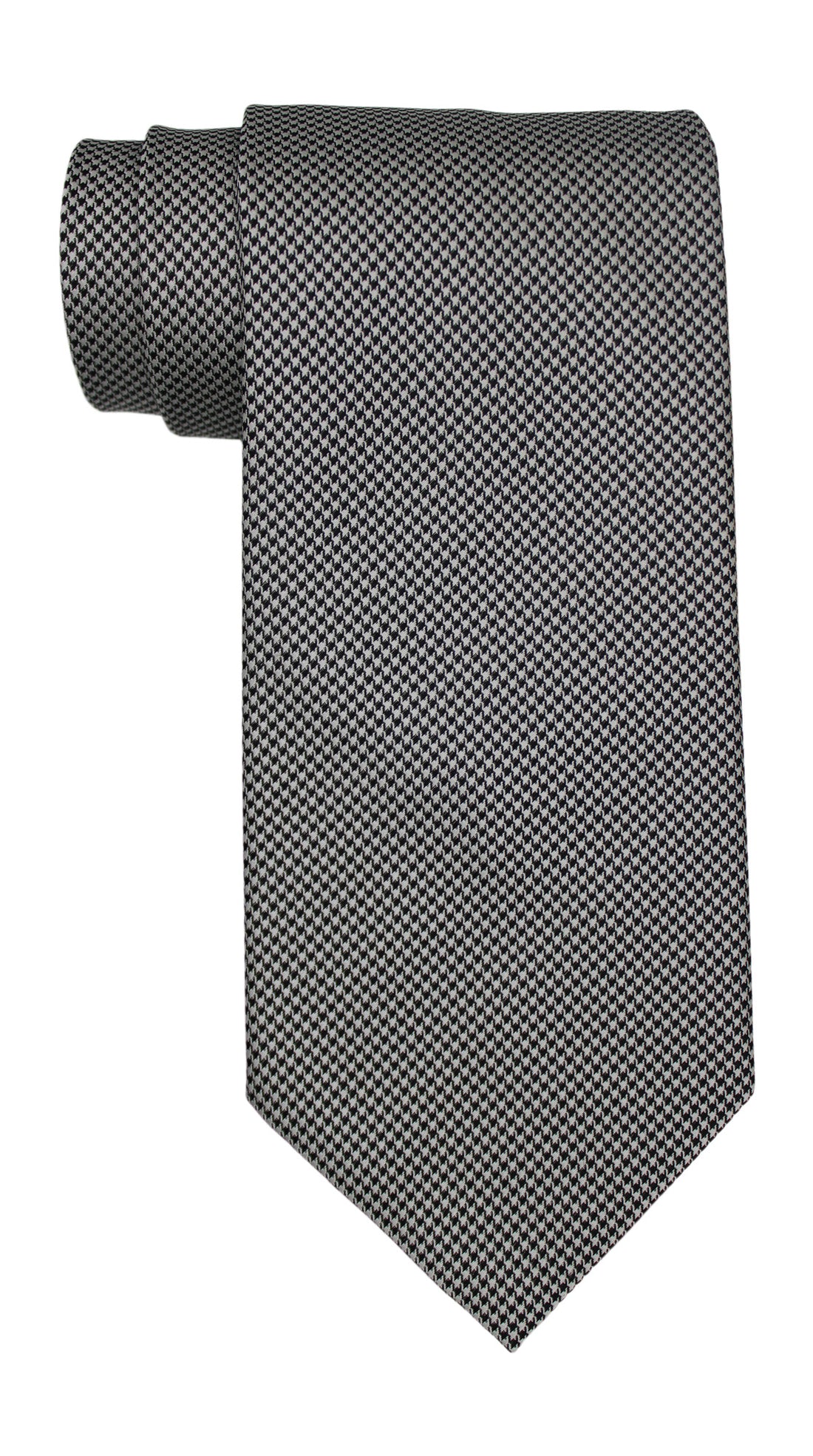 Stefano Ricci Luxury Collection Black White Neat Houndstooth Tie