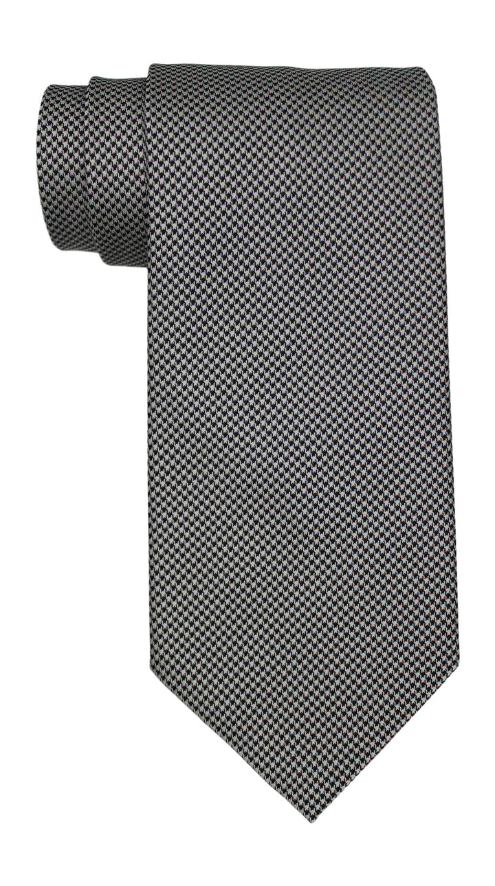 Stefano Ricci Luxury Collection Black White Neat Houndstooth Tie