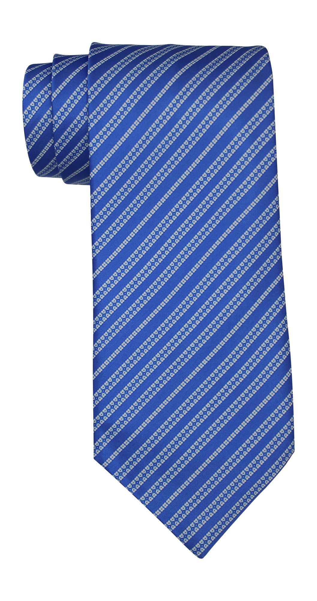 Stefano Ricci Satin Blue Striped Tie