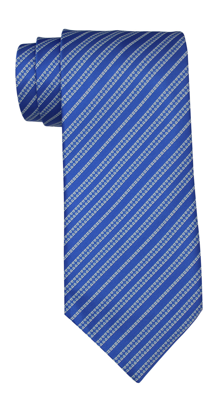 Stefano Ricci Satin Blue Striped Tie
