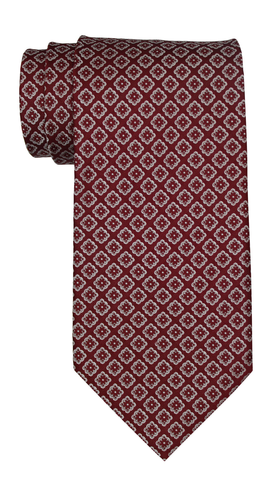 Stefano Ricci Luxury Collection Burgundy Geometric Tie