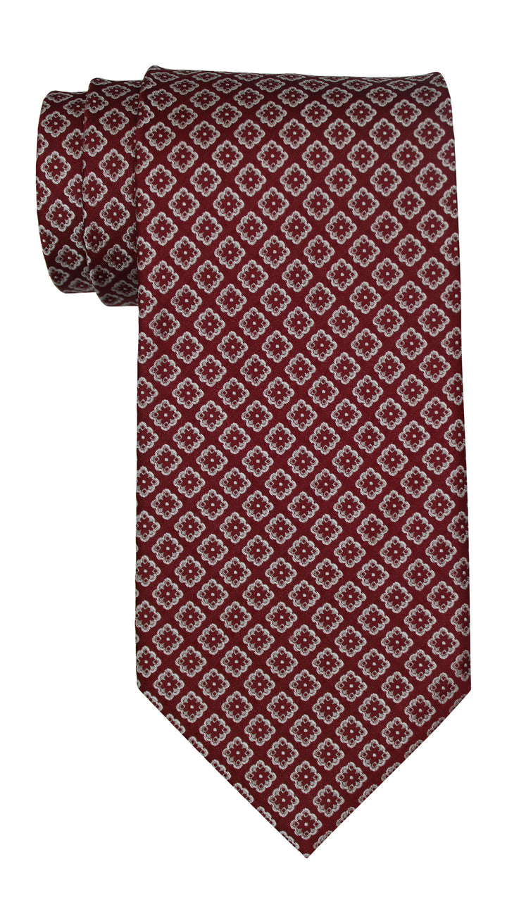 Stefano Ricci Luxury Collection Burgundy Geometric Tie