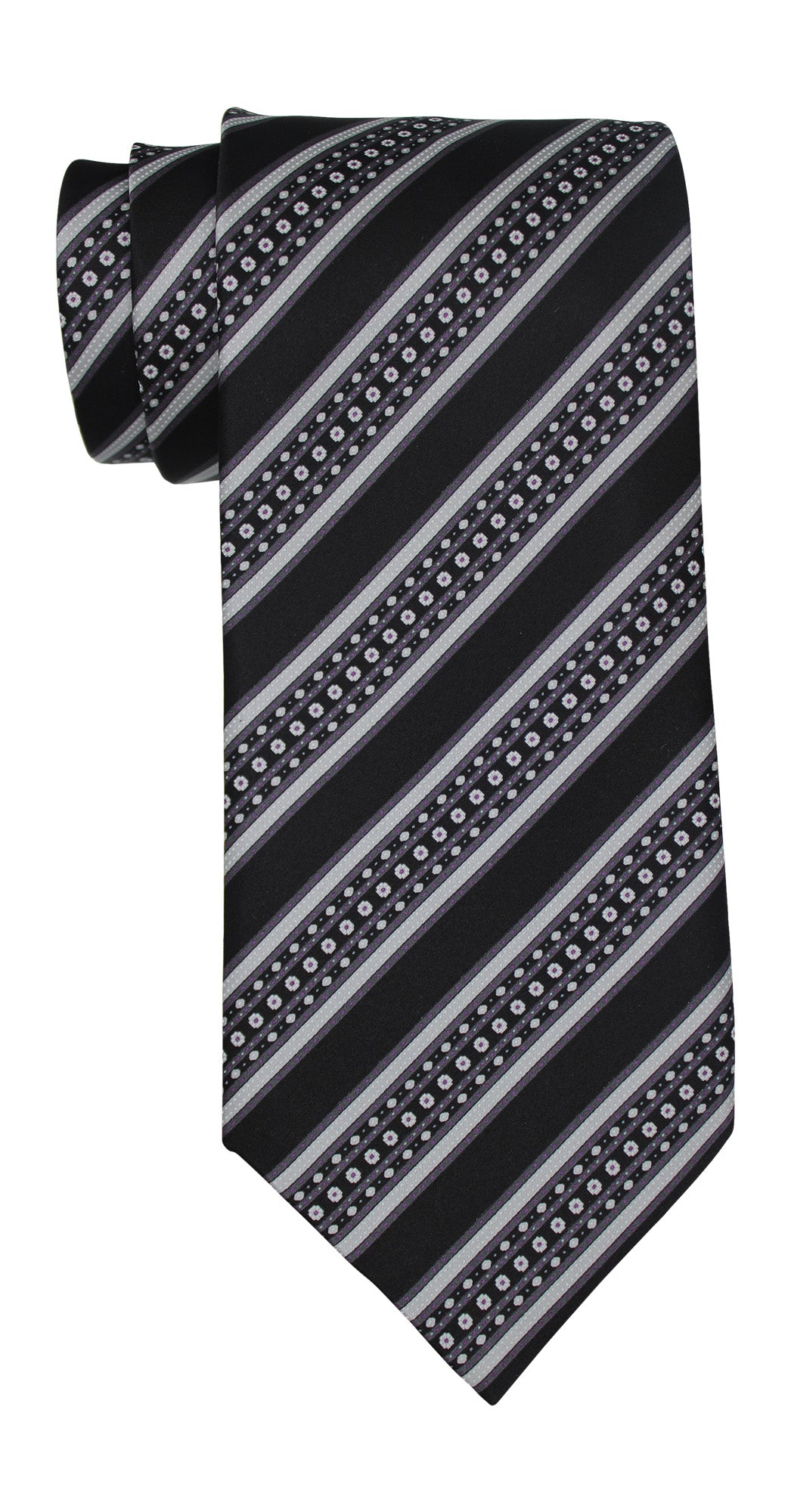 Stefano Ricci Satin Orange Navy Geometric Tie