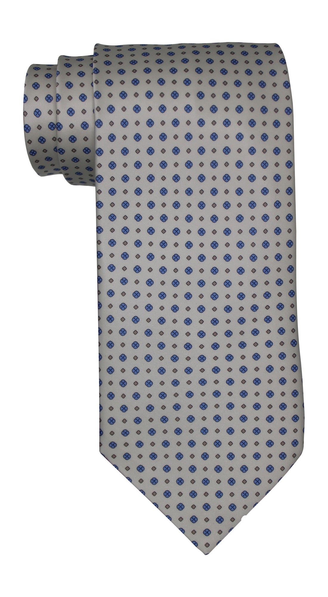 Stefano Ricci Satin Ivory Geometric Tie