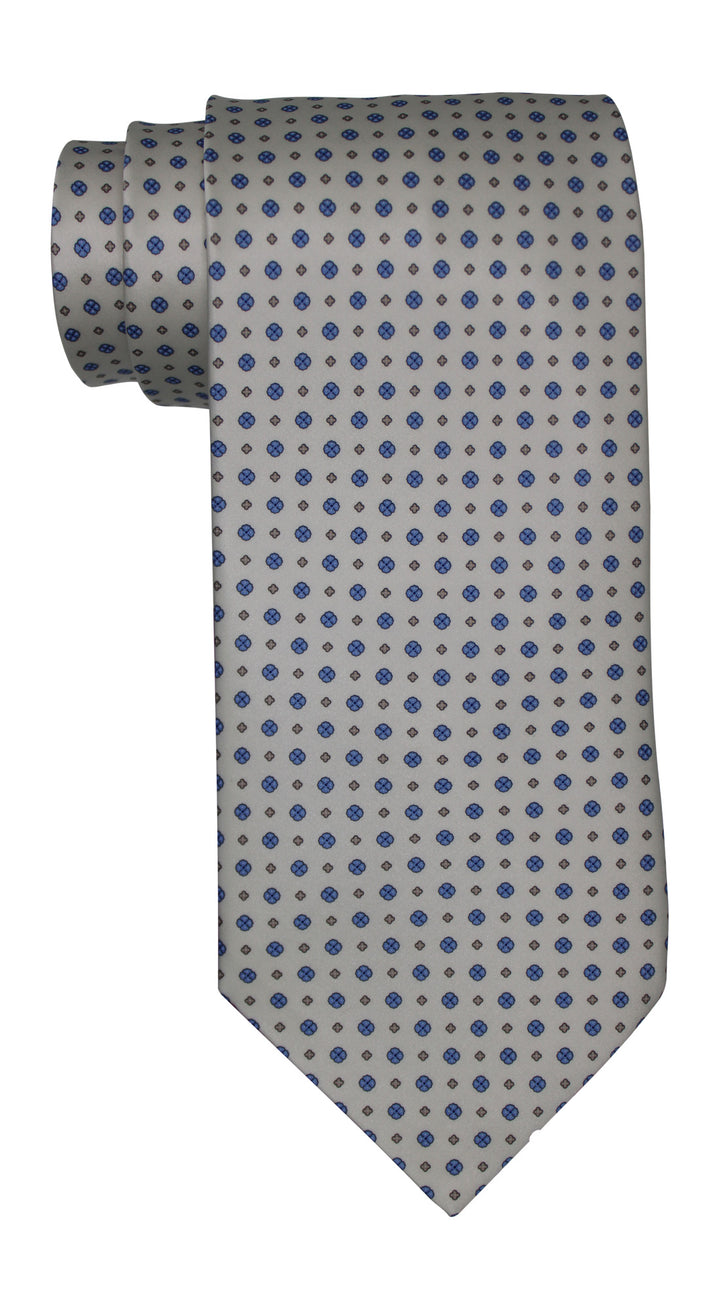 Stefano Ricci Satin Ivory Geometric Tie