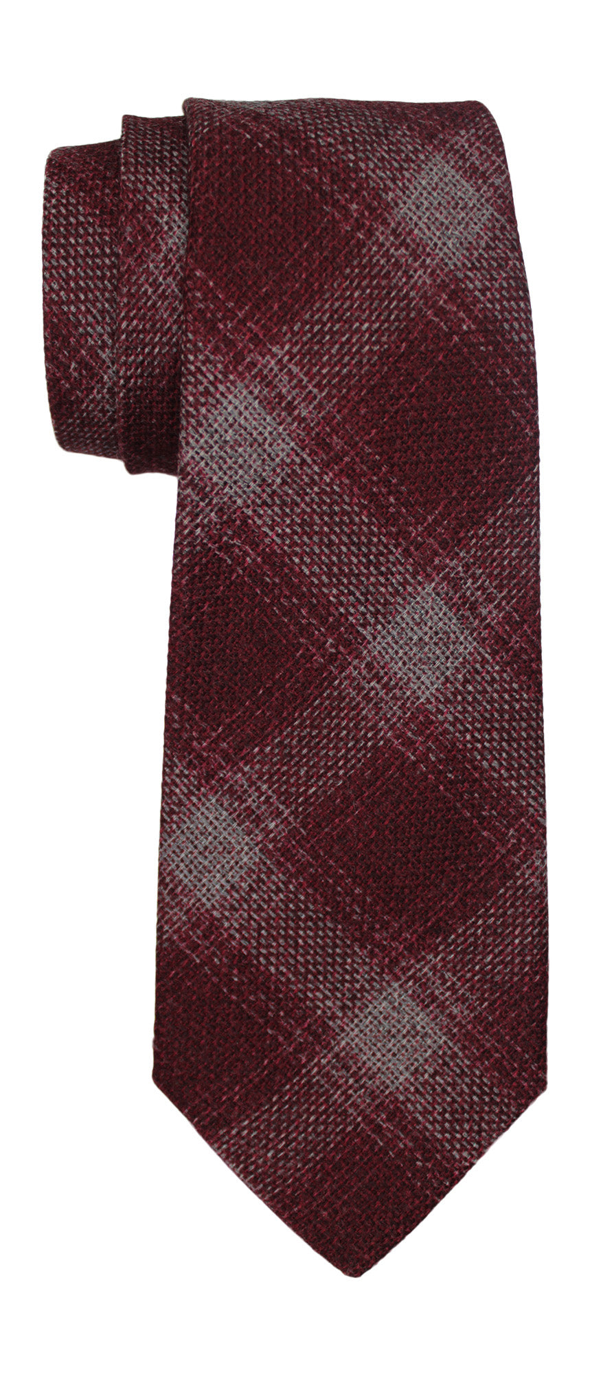 Kiton Burgundy Wool 7 Fold Tie