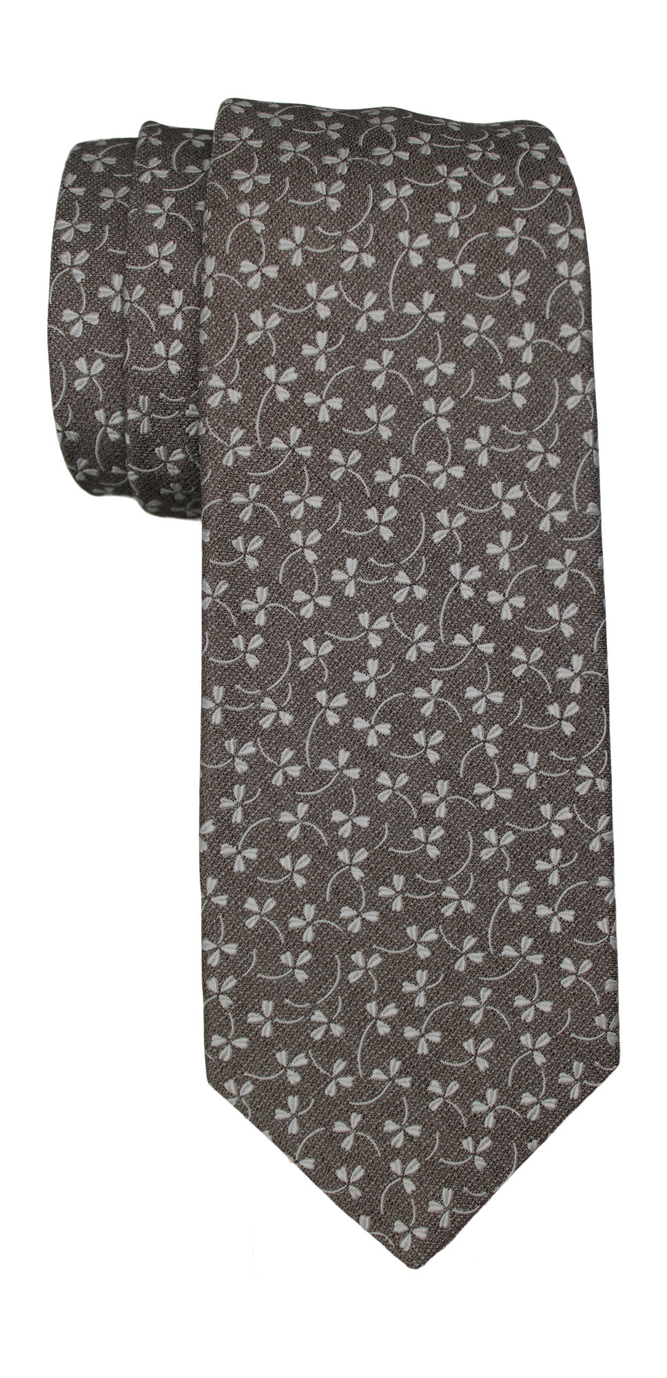Kiton Tan Floral 7 Fold Tie