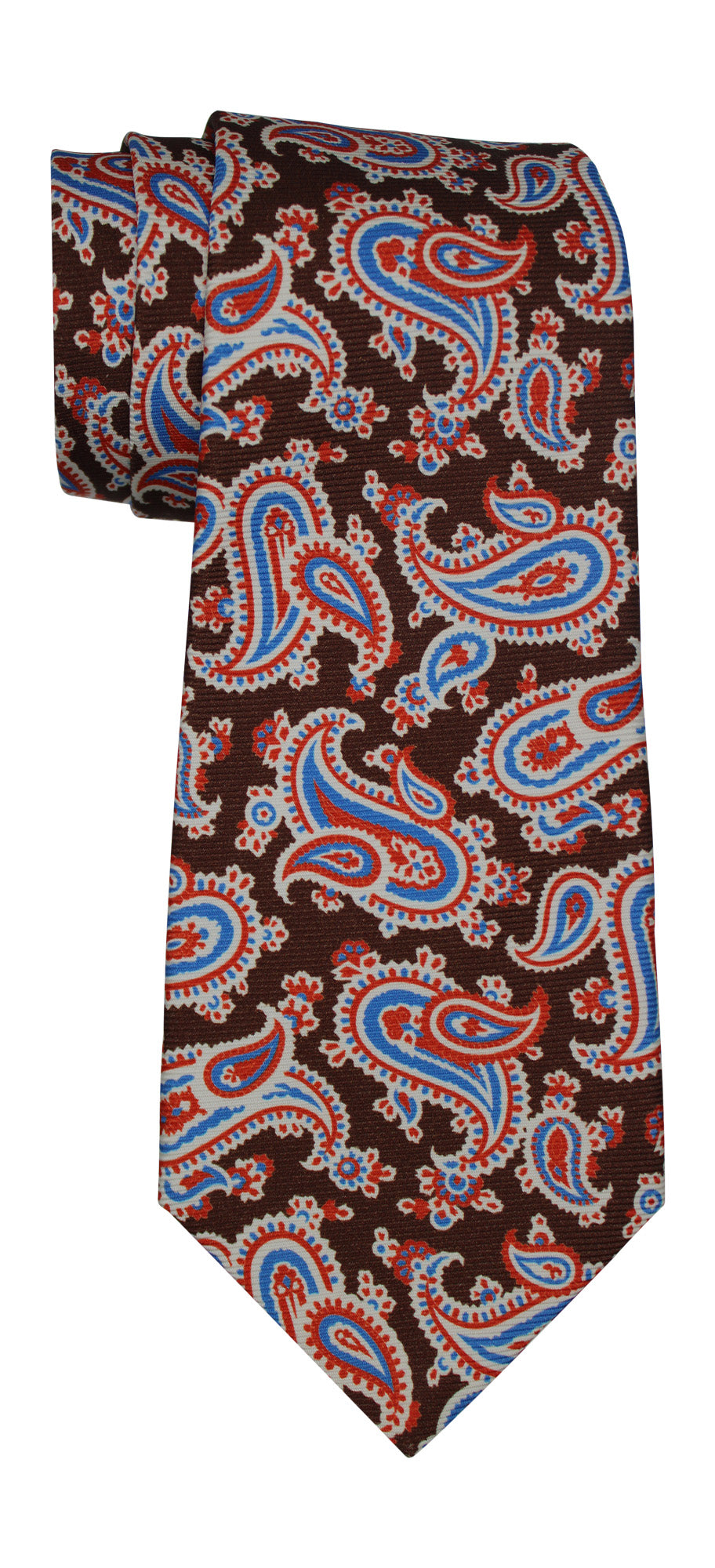 Kiton Multicolor Paisley Printed 7 Fold Tie
