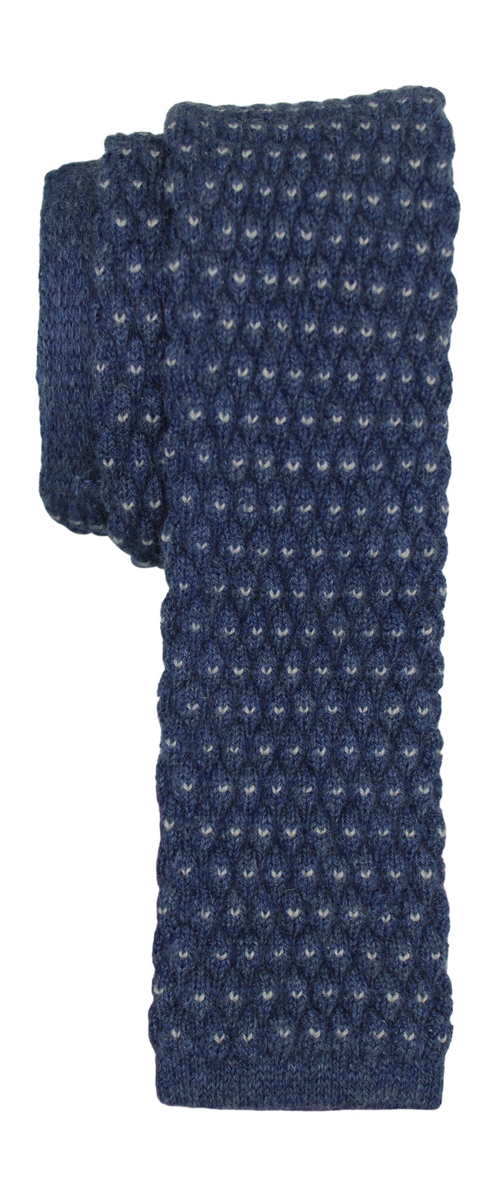 Kiton Blue 100% Cashmere Knitted Tie