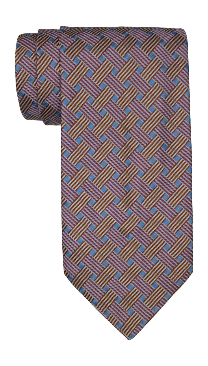 Zilli Multicolored Basketweave Wide Tie