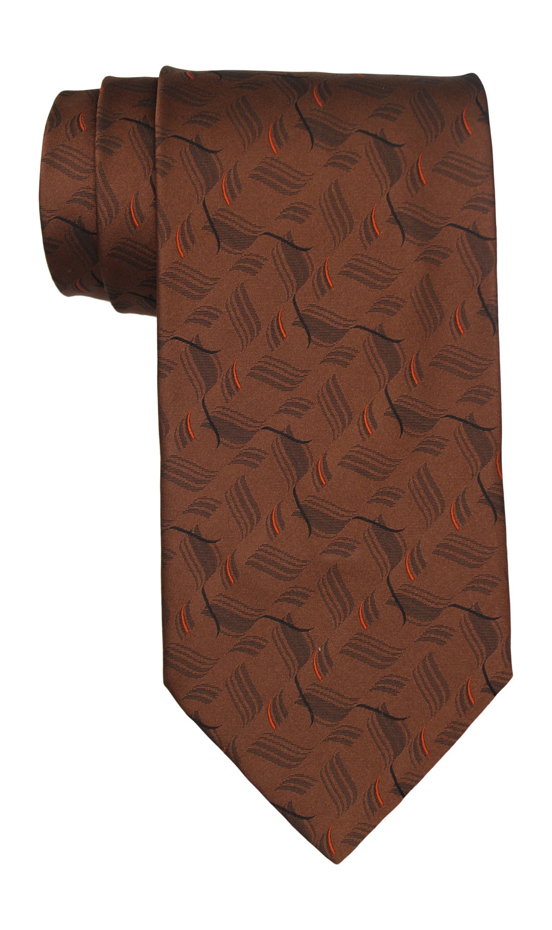 Zilli Brown Geometric Wide TIe