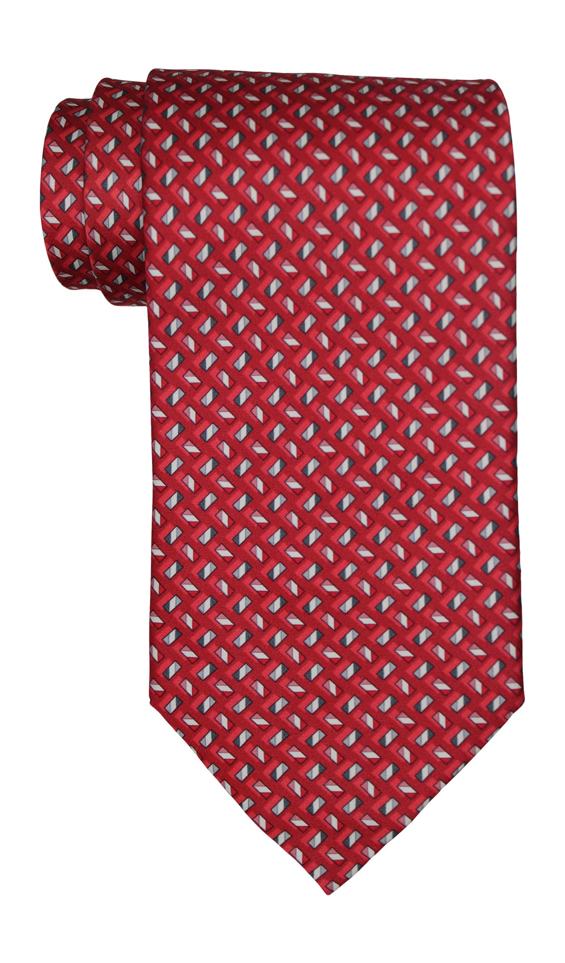 Zilli Sain Red Geometric Tie