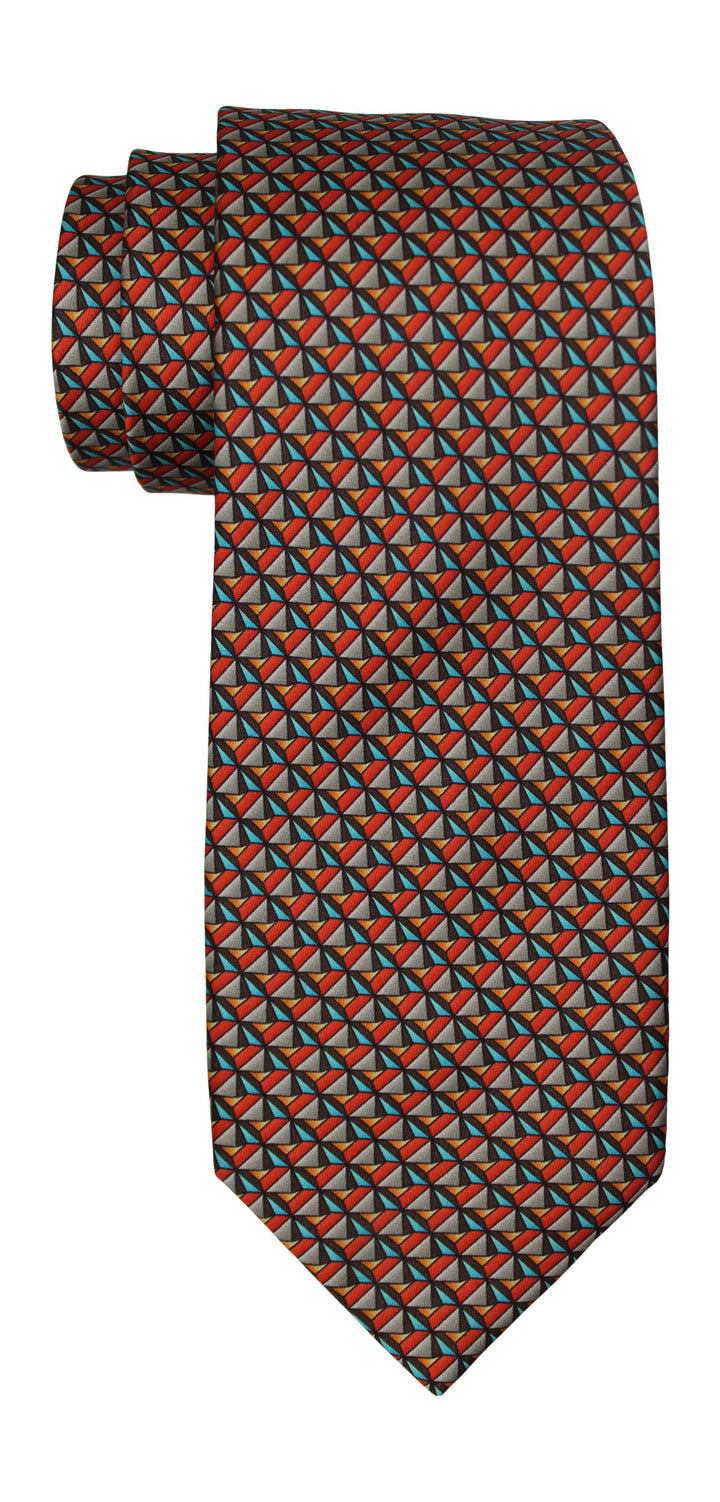 Zilli Sain Multicolored Geometric 7 Fold Tie