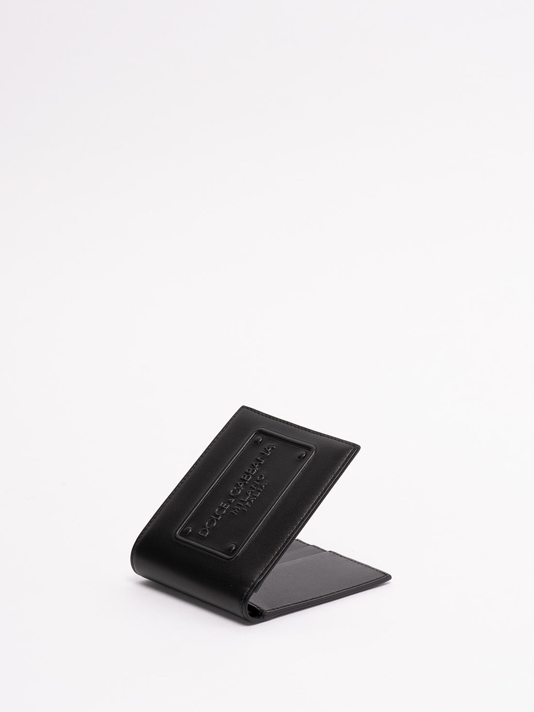 Dolce and Gabbana Men's Calfskin bifold wallet with raised logo