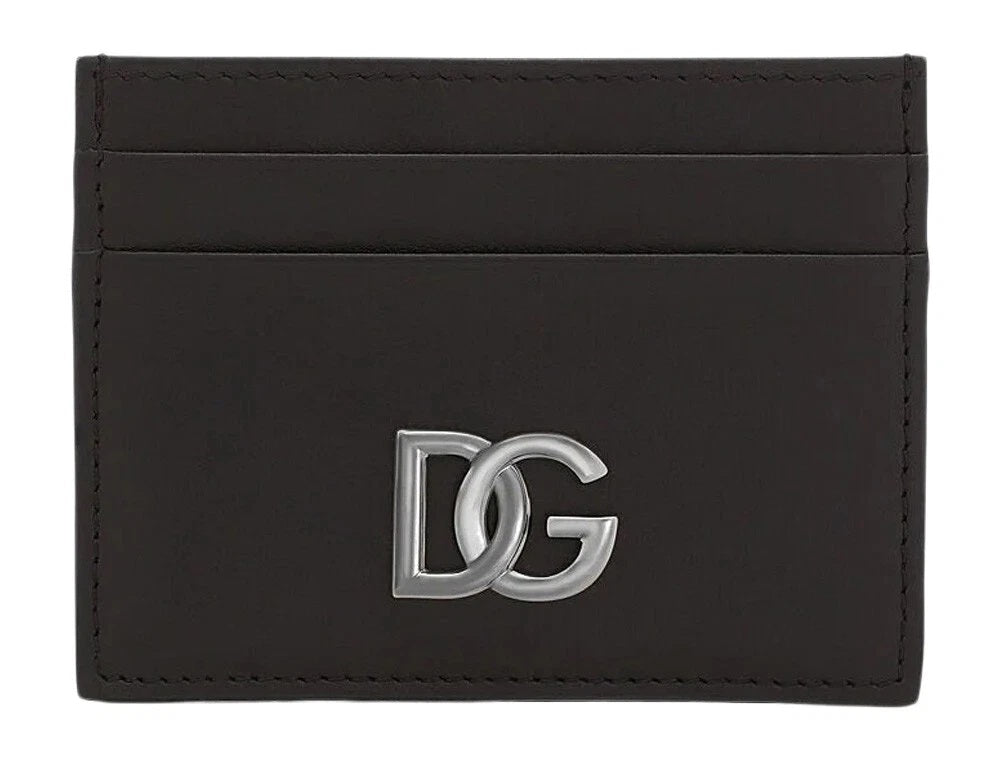 Dolce & Gabbana Men's Calfskin nappa card holder with DG logo